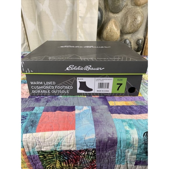 Eddie Bauer Siren Ladies Winter Boot Black Size 7 - Picture 2 of 9